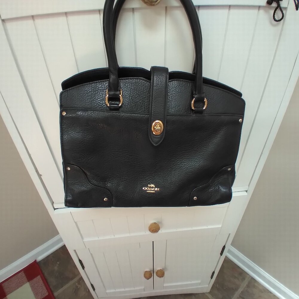Black Leather Coach Purse